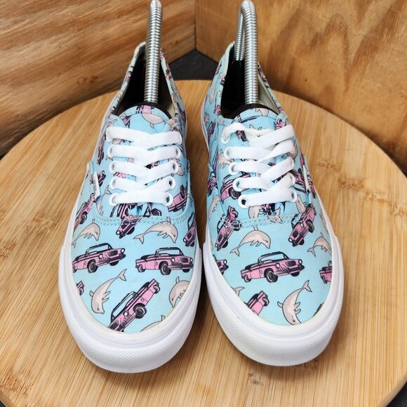 Vans Authentic Womens Dolphins and Cars Casual Canvas Sneakers Size 7 - Picture 3 of 9
